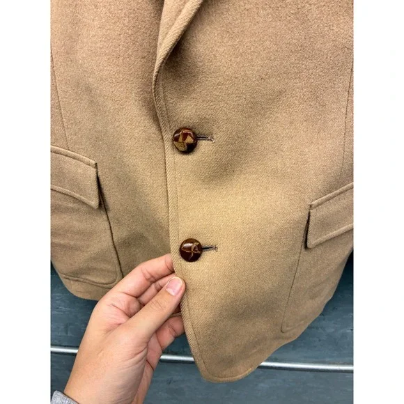 Polo University by Ralph Lauren Men's 40R Camel Hair Blazer Tan Coat Scotland